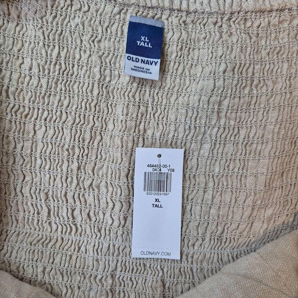 Old Navy Fit & Flare Linen Blend Midi Dress Size XL Tall - Picture 6 of 10